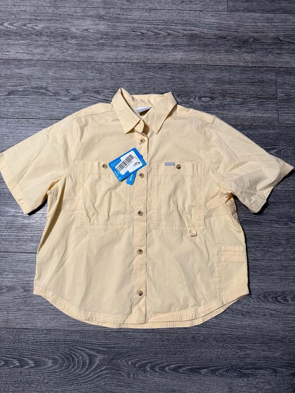 Columbia Women's PFG Wild Cast Short Sleeve Shirt in Lemon Wash